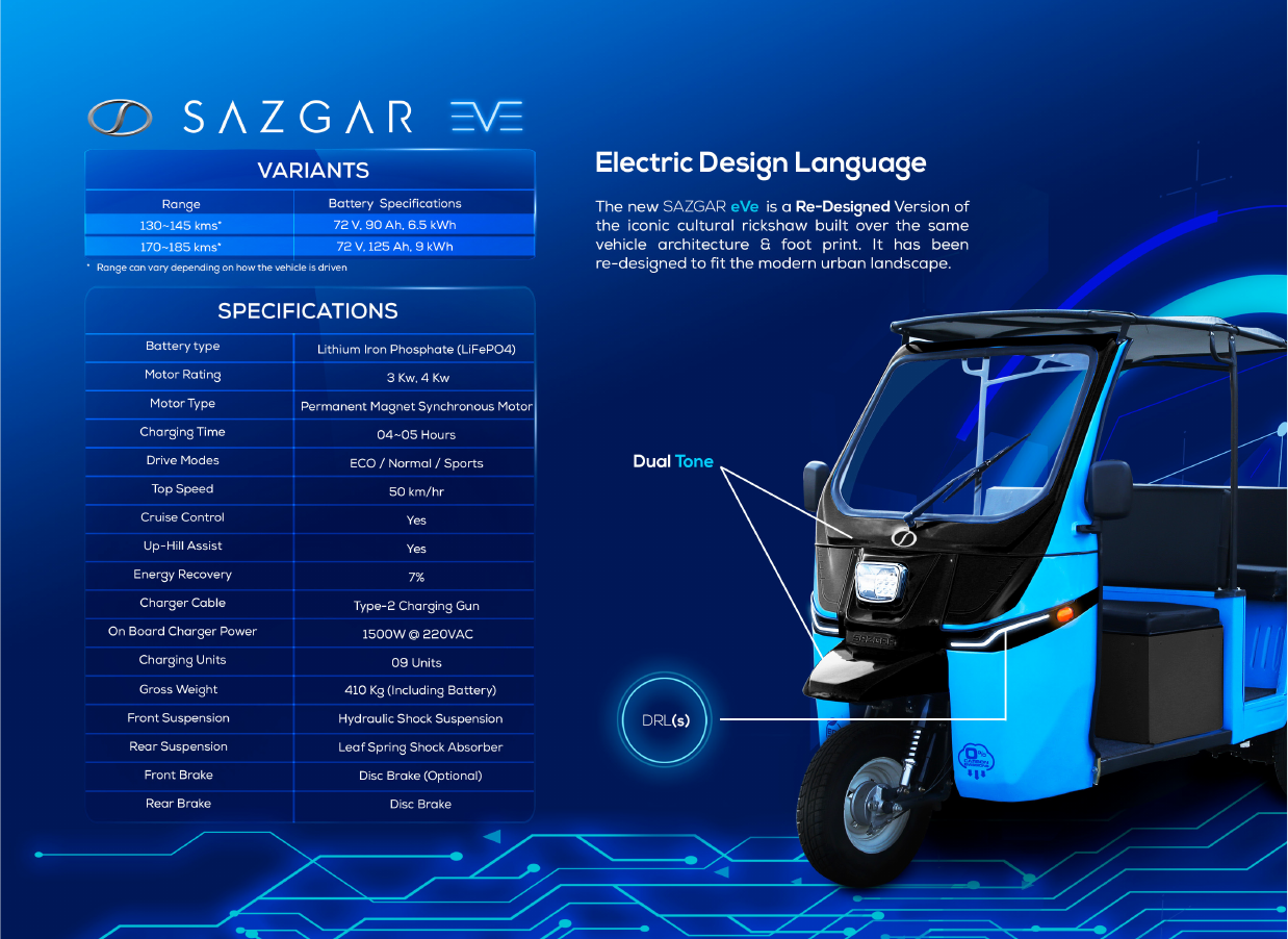 SAZGAR electric three-wheeler